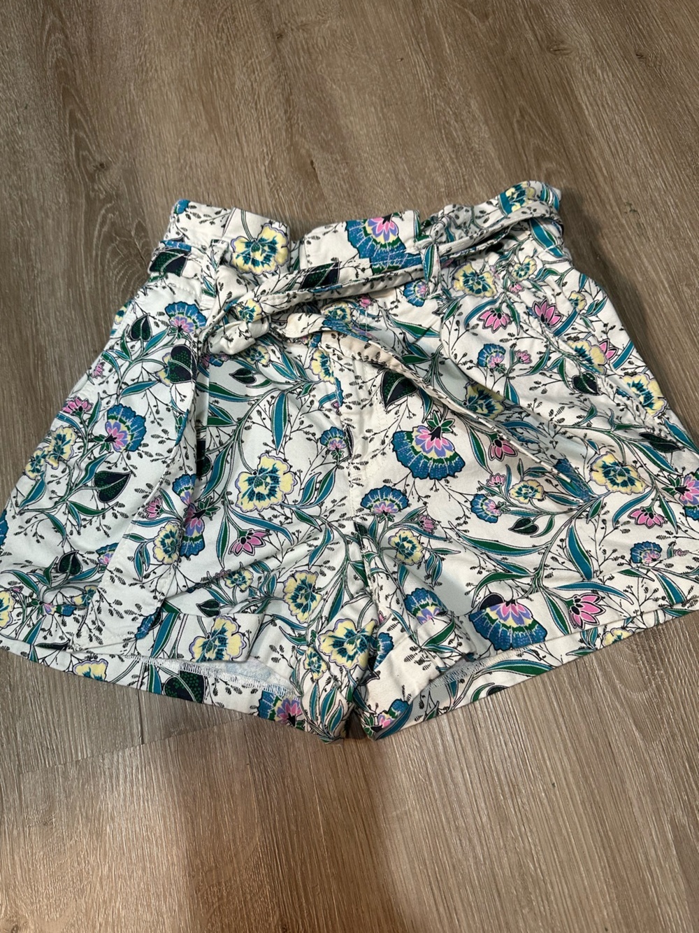 LOFT Floral Denim 4P Cottagecore High Rise Cotton Retro Mom Short